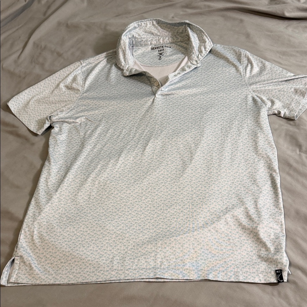Kenneth Cole  golf Polo with palm trees